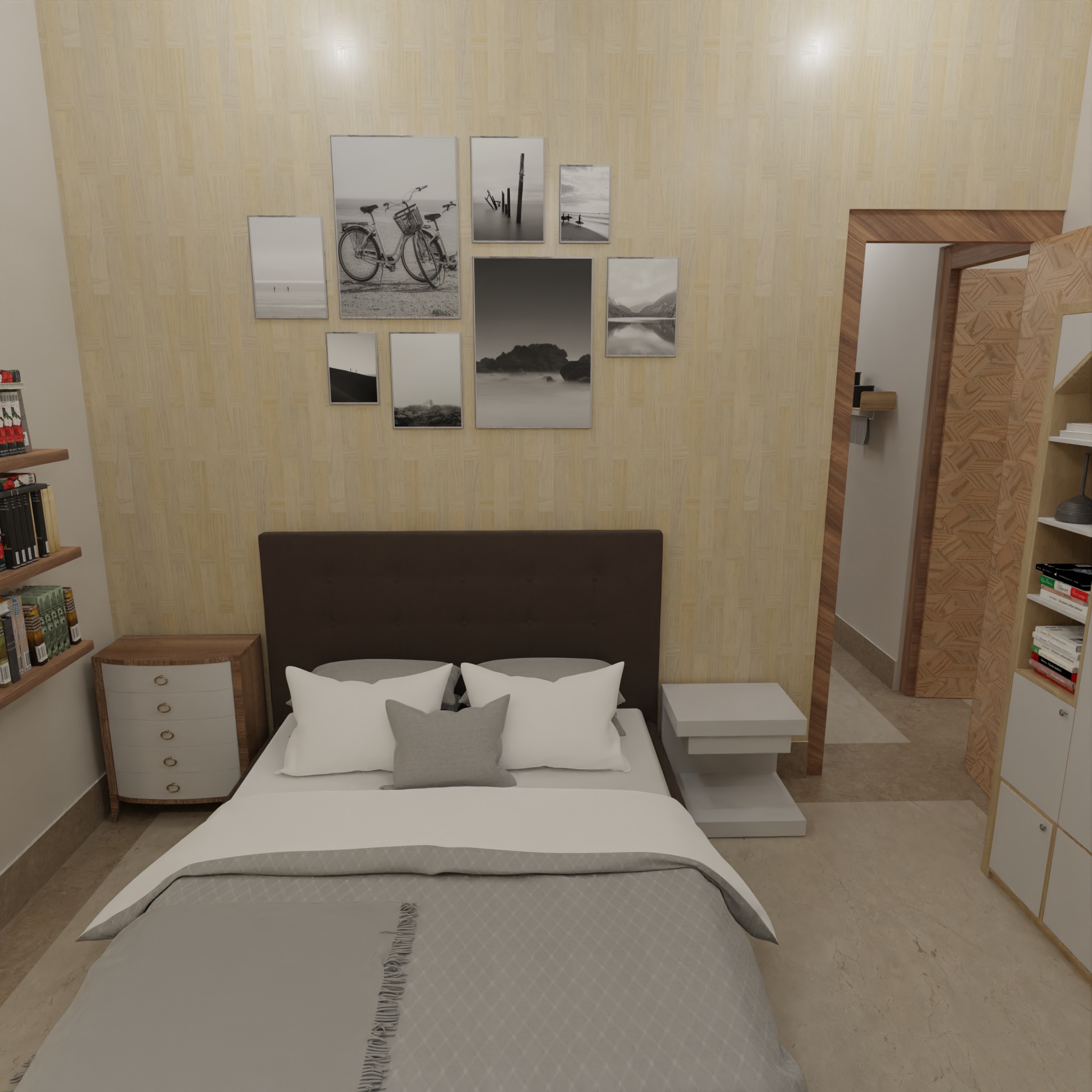 Modern Apartment Interior with Assets and Materials Collection _58