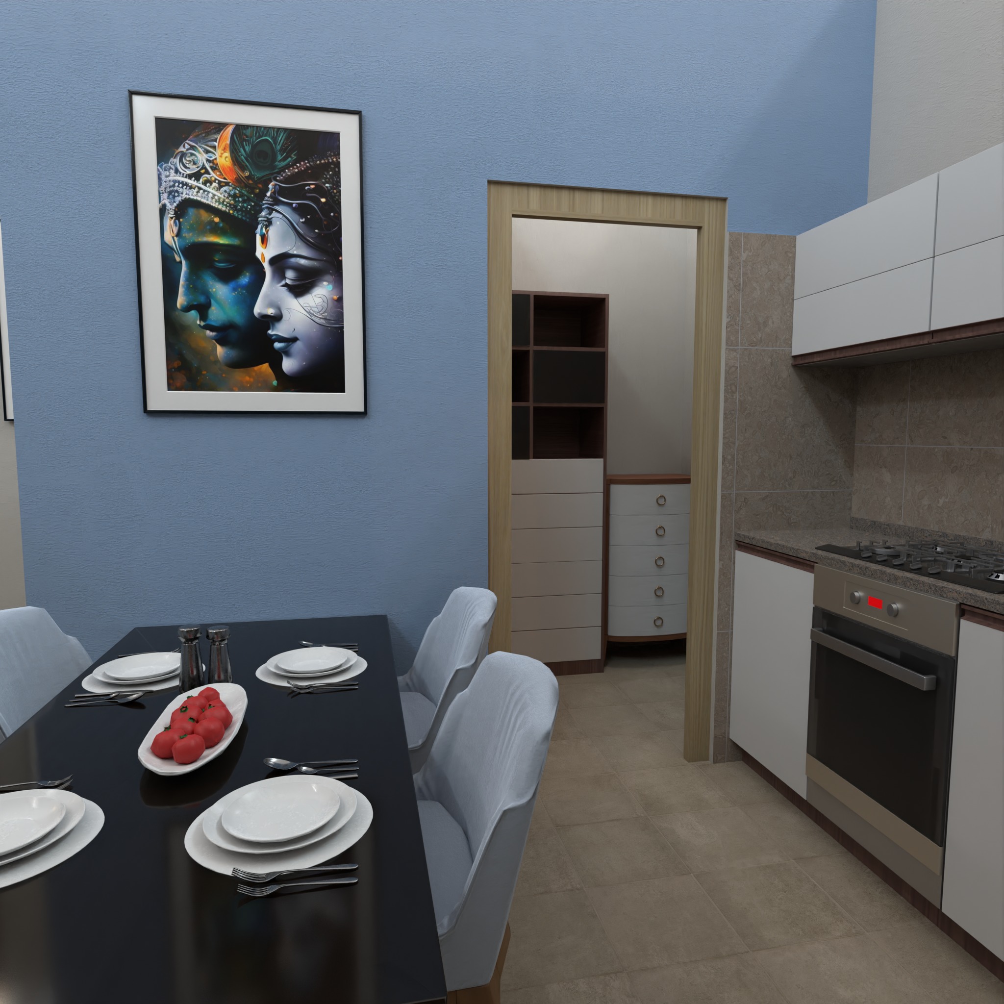 Modern Apartment Interior with Assets and Materials Collection _74