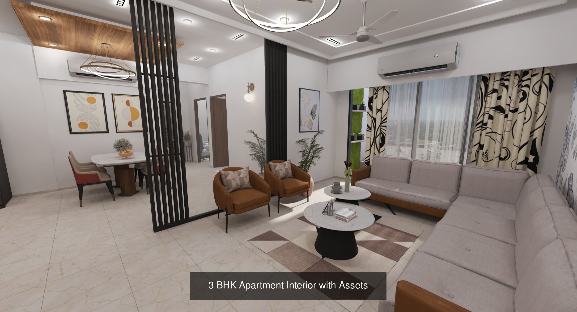 Modern Apartment Interior with Assets and Materials Collection _45