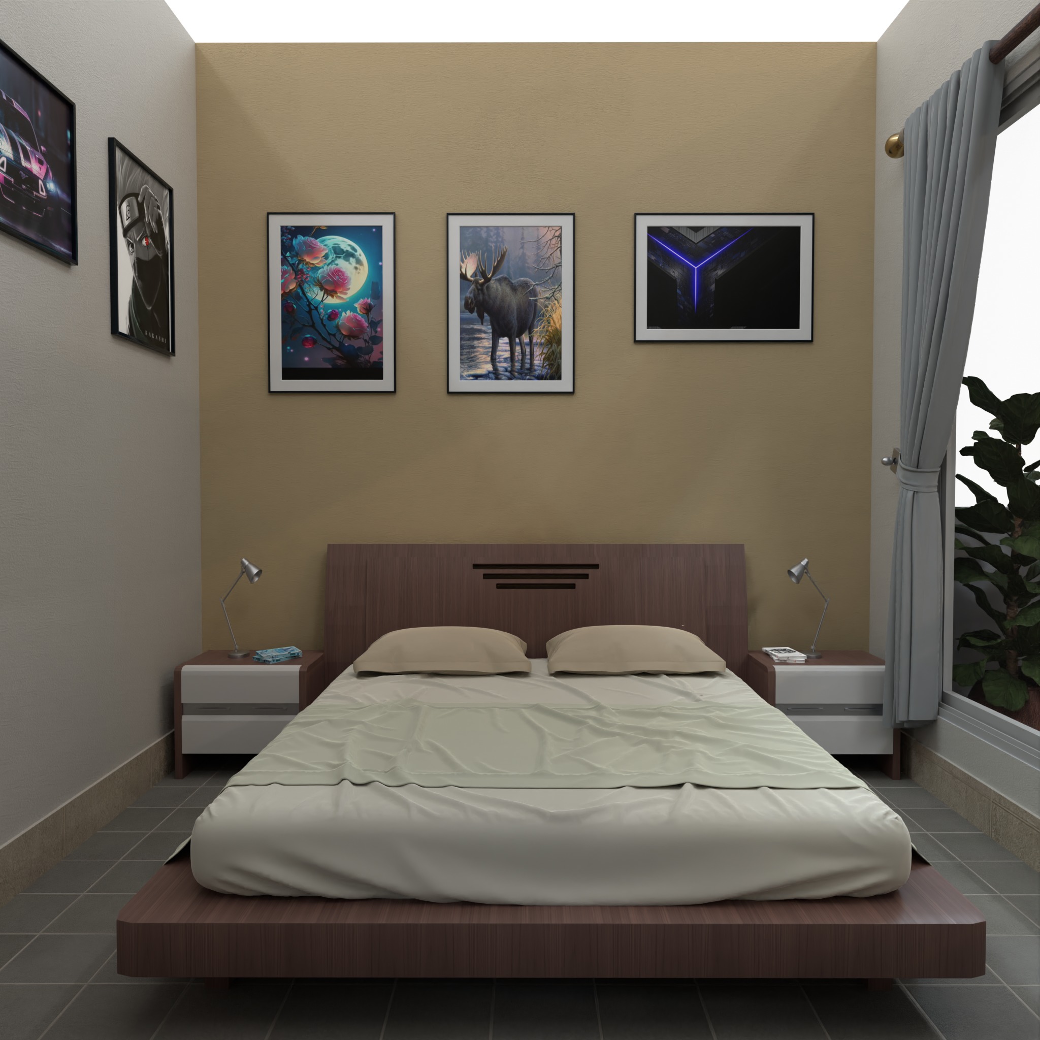 Modern Apartment Interior with Assets and Materials Collection _75