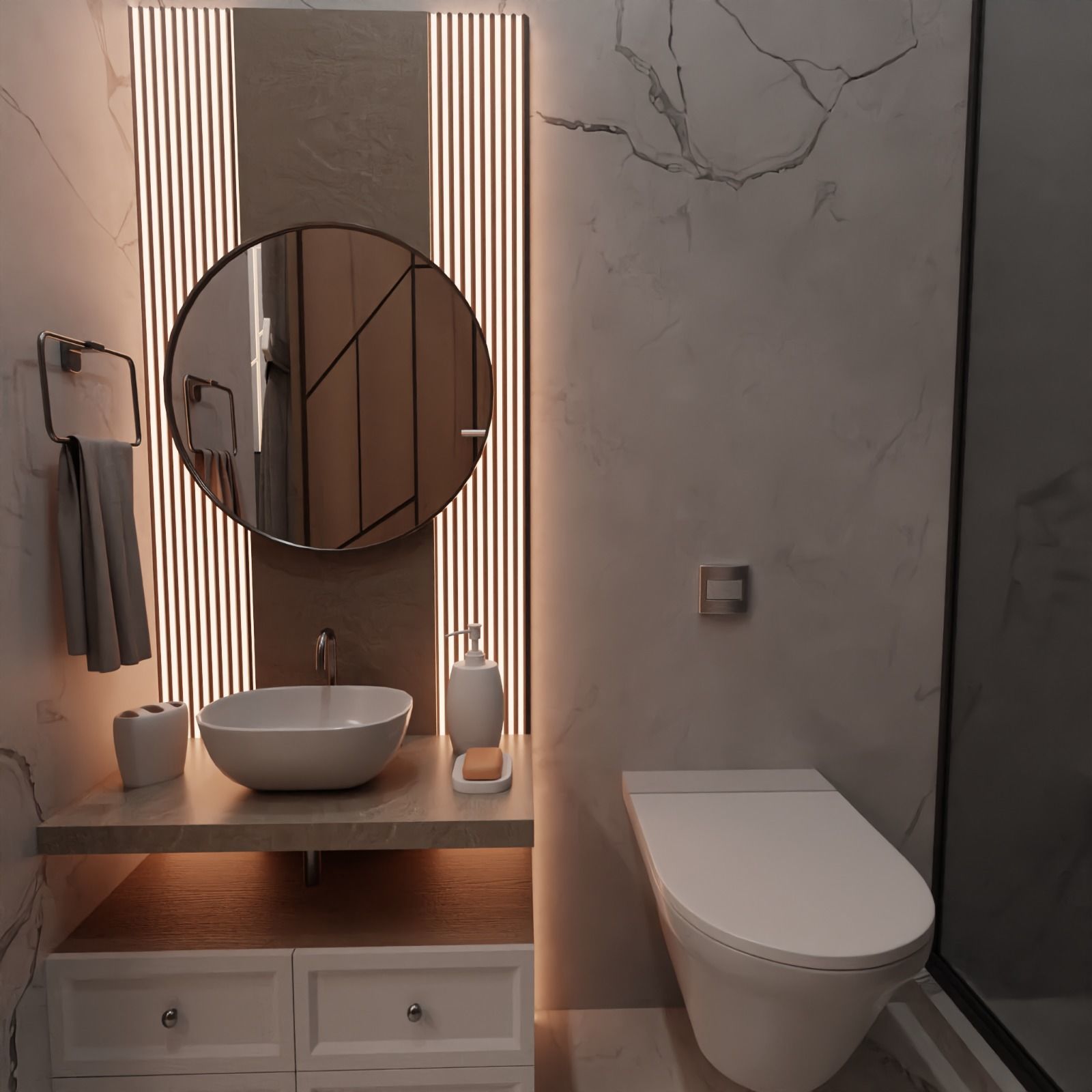 Modern Apartment Interior with Assets and Materials Collection _26