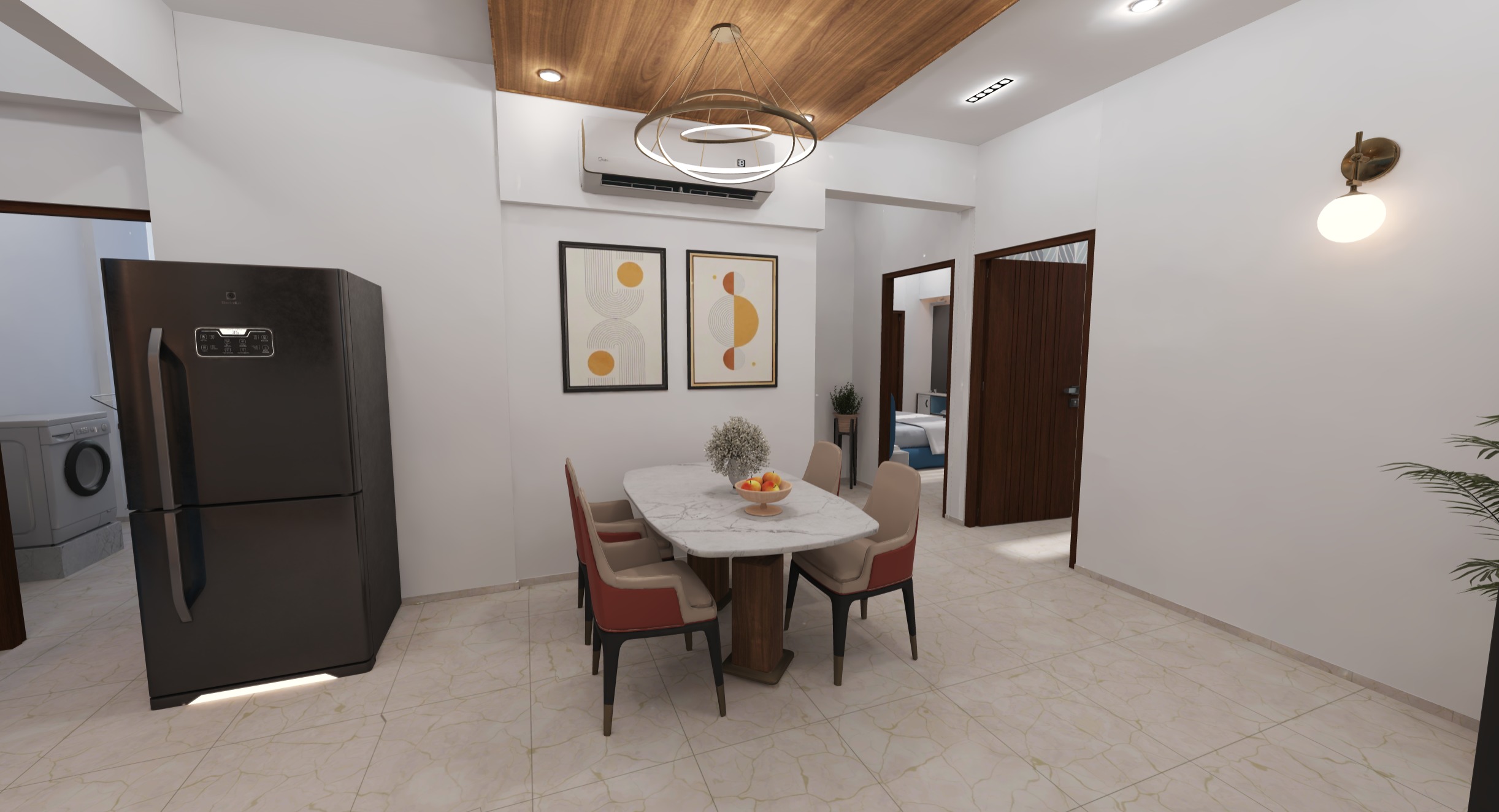 Modern Apartment Interior with Assets and Materials Collection _46