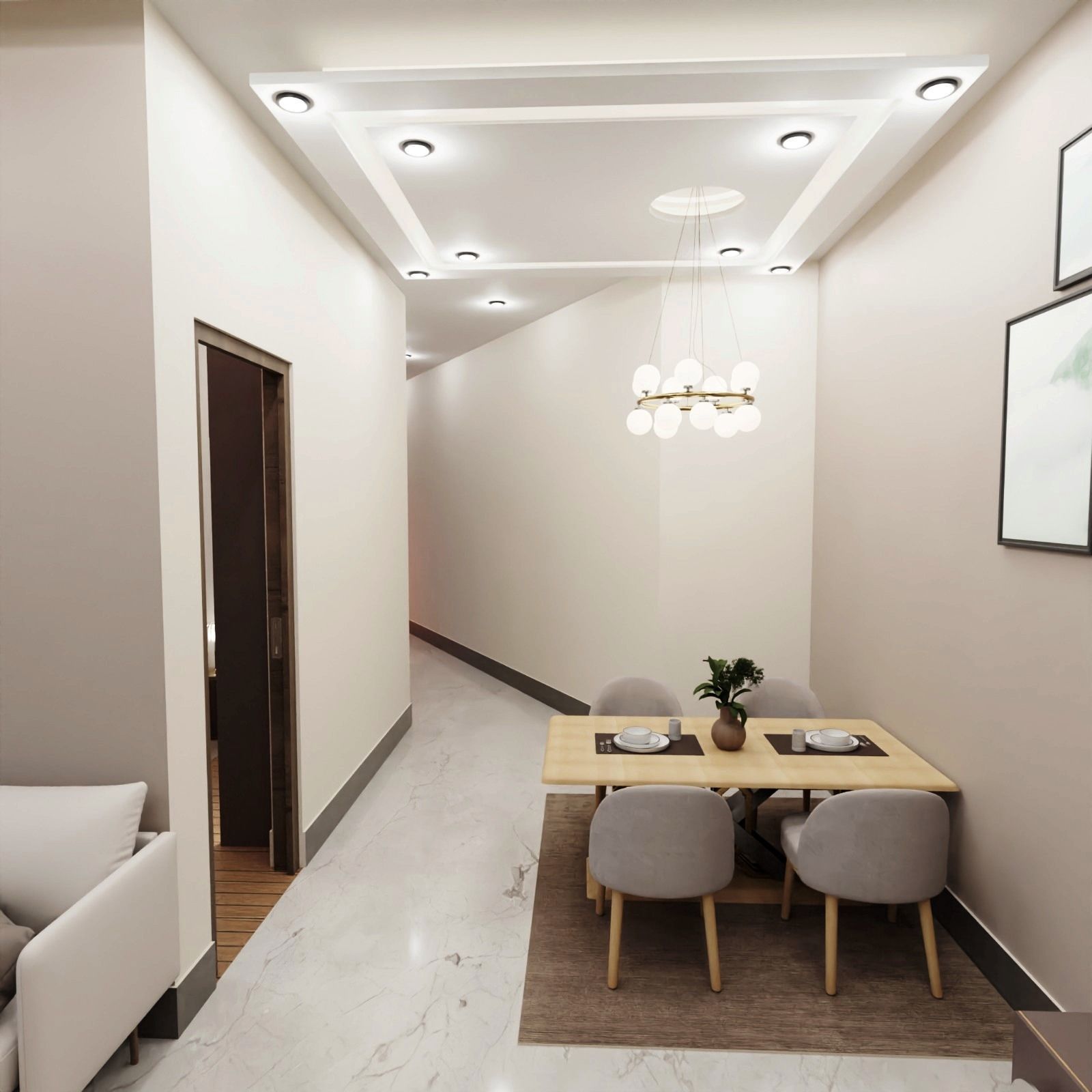 Modern Apartment Interior with Assets and Materials Collection _22