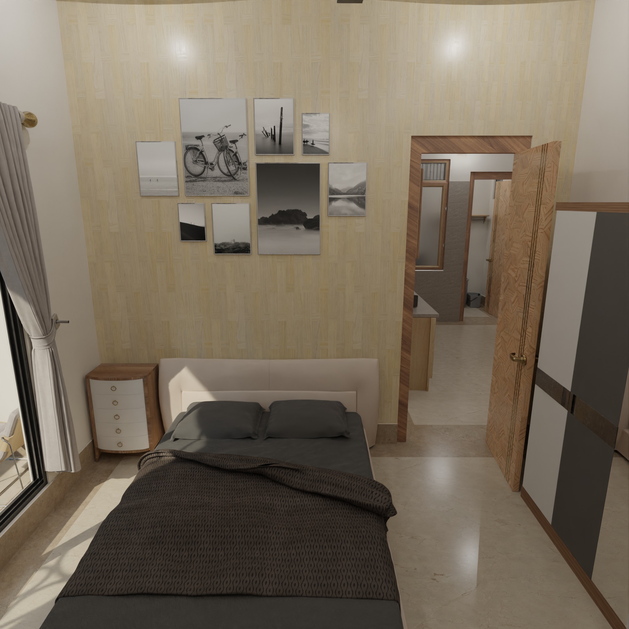 Modern Apartment Interior with Assets and Materials Collection _64