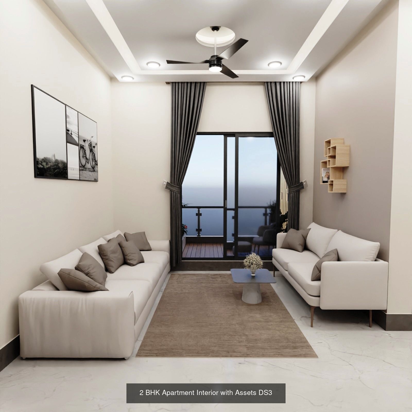 Modern Apartment Interior with Assets and Materials Collection _20