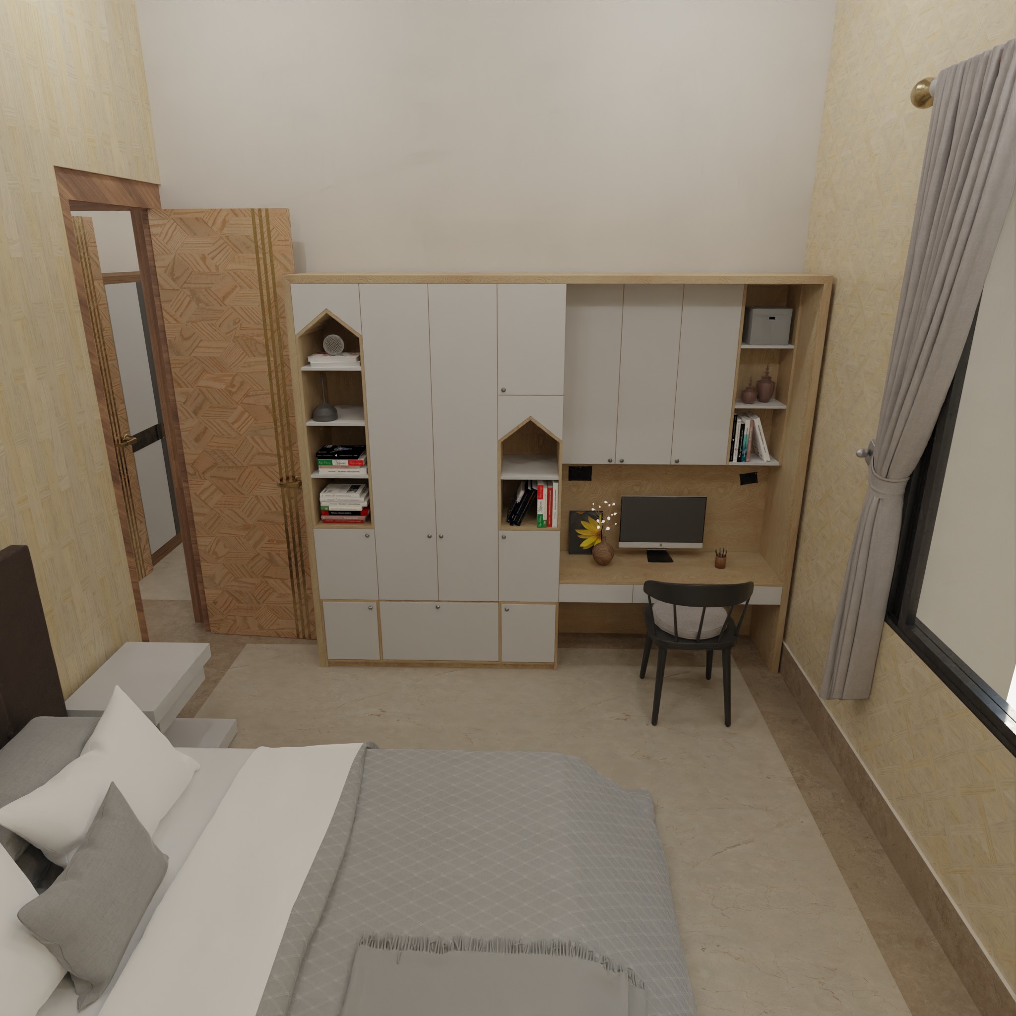 Modern Apartment Interior with Assets and Materials Collection _59