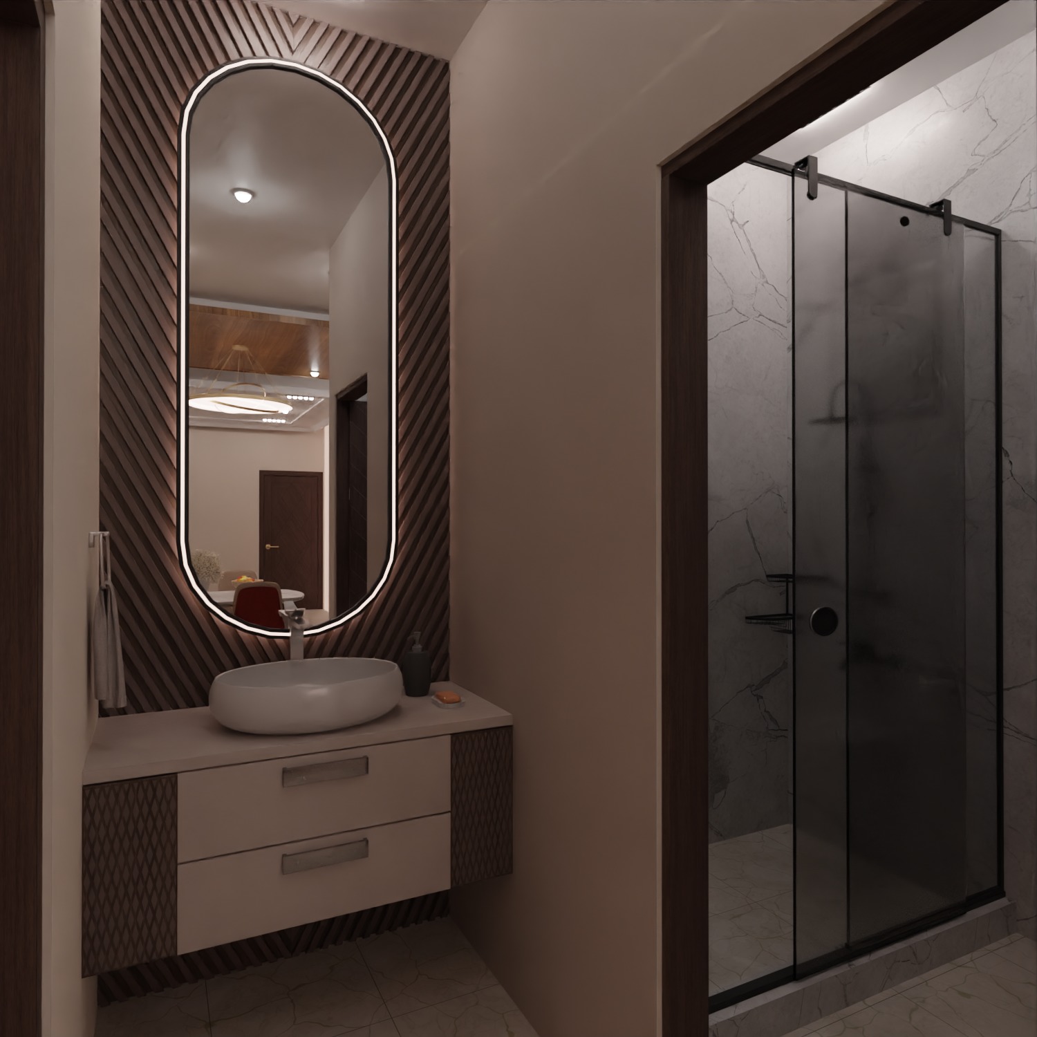 Modern Apartment Interior with Assets and Materials Collection _41