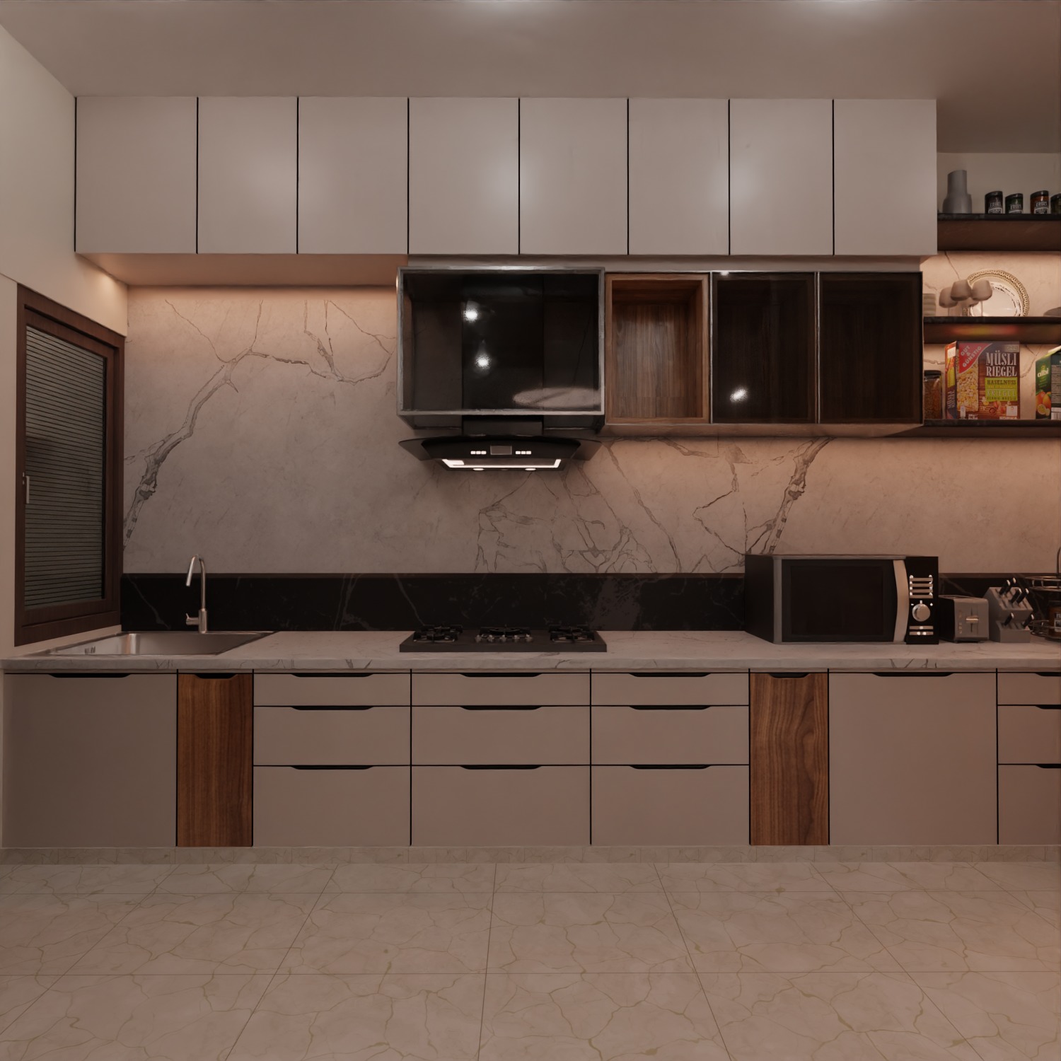 Modern Apartment Interior with Assets and Materials Collection _36