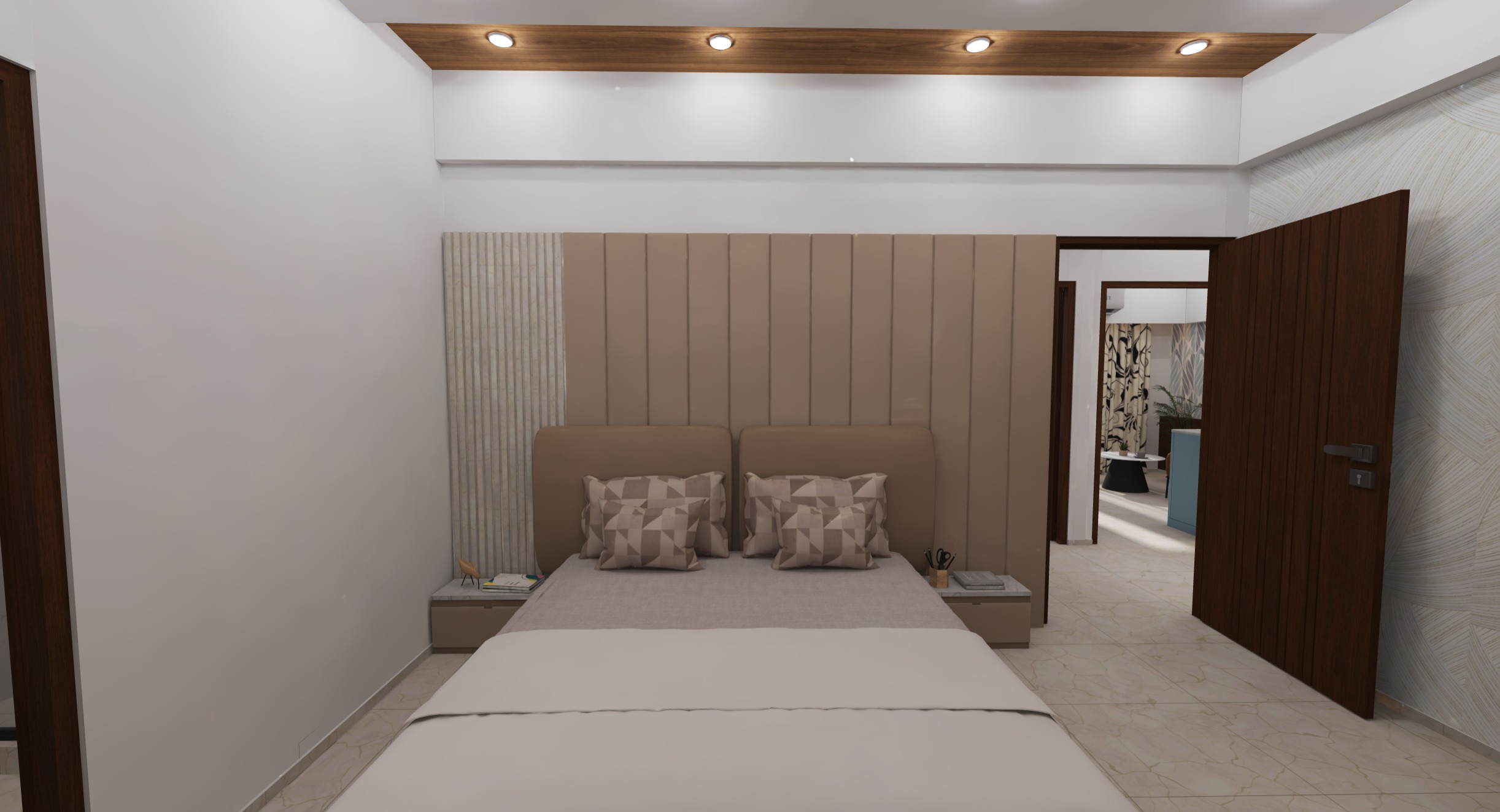 Modern Apartment Interior with Assets and Materials Collection _51