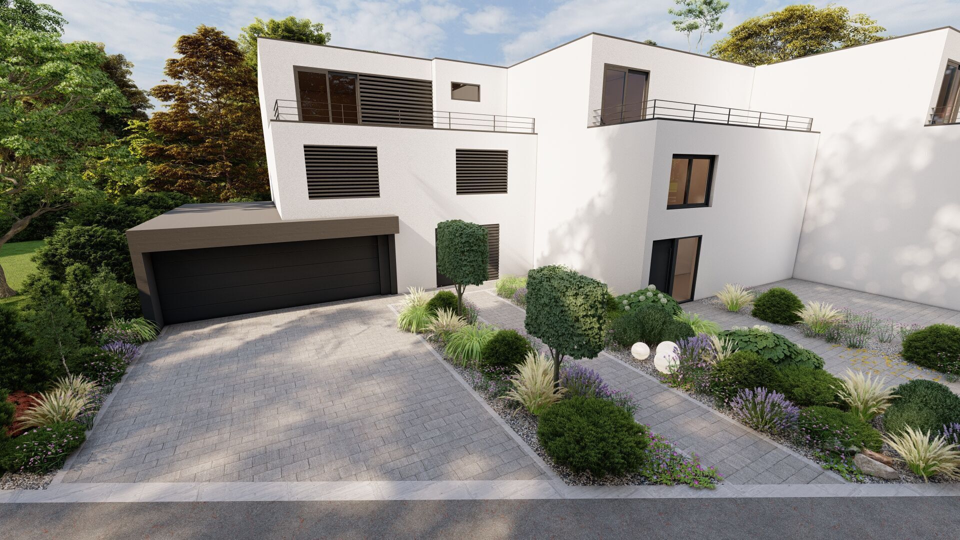 Garden Landscape 3D Model - SketchUp and Lumion Scene 3D model 3D model_4