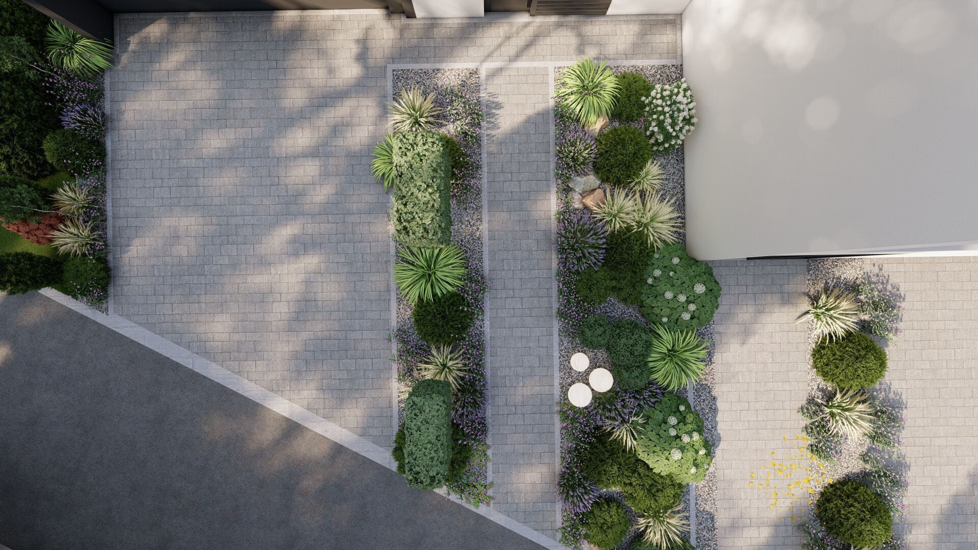 Garden Landscape 3D Model - SketchUp and Lumion Scene 3D model 3D model_3