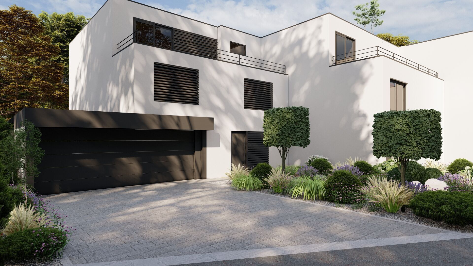 Garden Landscape 3D Model - SketchUp and Lumion Scene 3D model 3D model_2