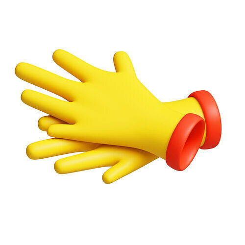Garden gloves Low-poly 3D model