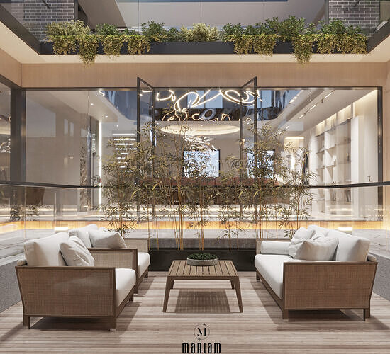 Wellness Residence Luxury 3D Interior Exterior Visualization Low-poly 3D model 2