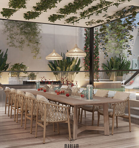 Wellness Residence Luxury 3D Interior Exterior Visualization Low-poly 3D model 4