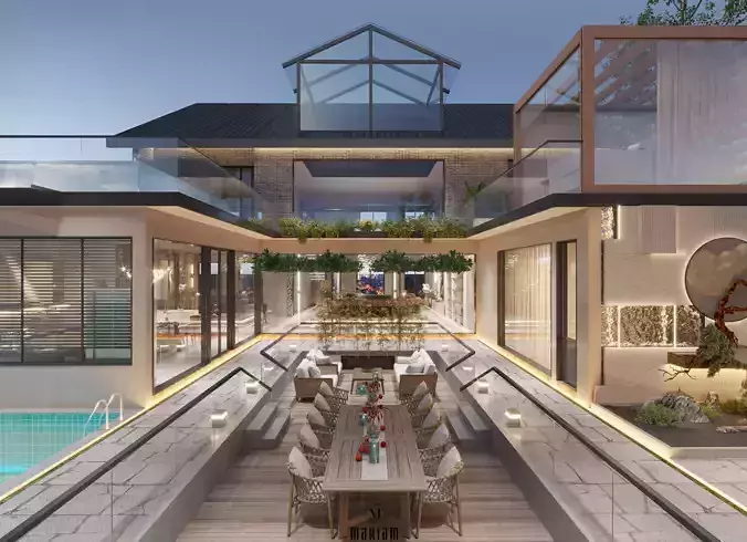 Wellness Residence Luxury 3D Interior Exterior Visualization