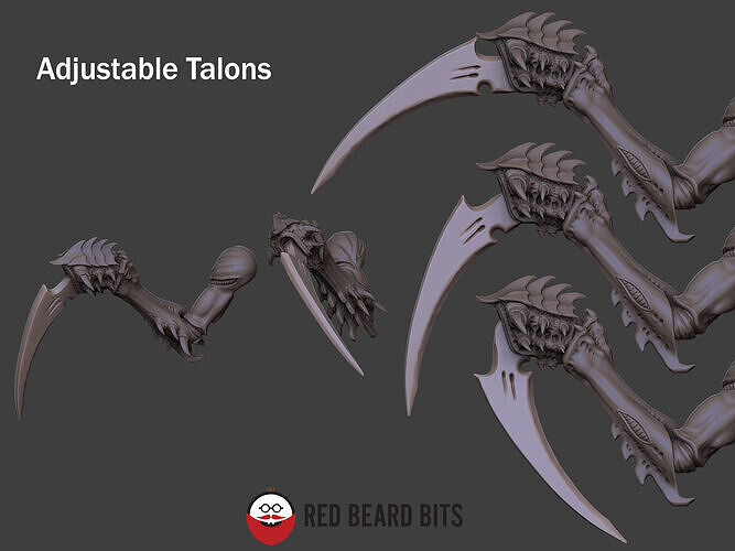 Xenoteras Talon Arms - Modular 3D print model
