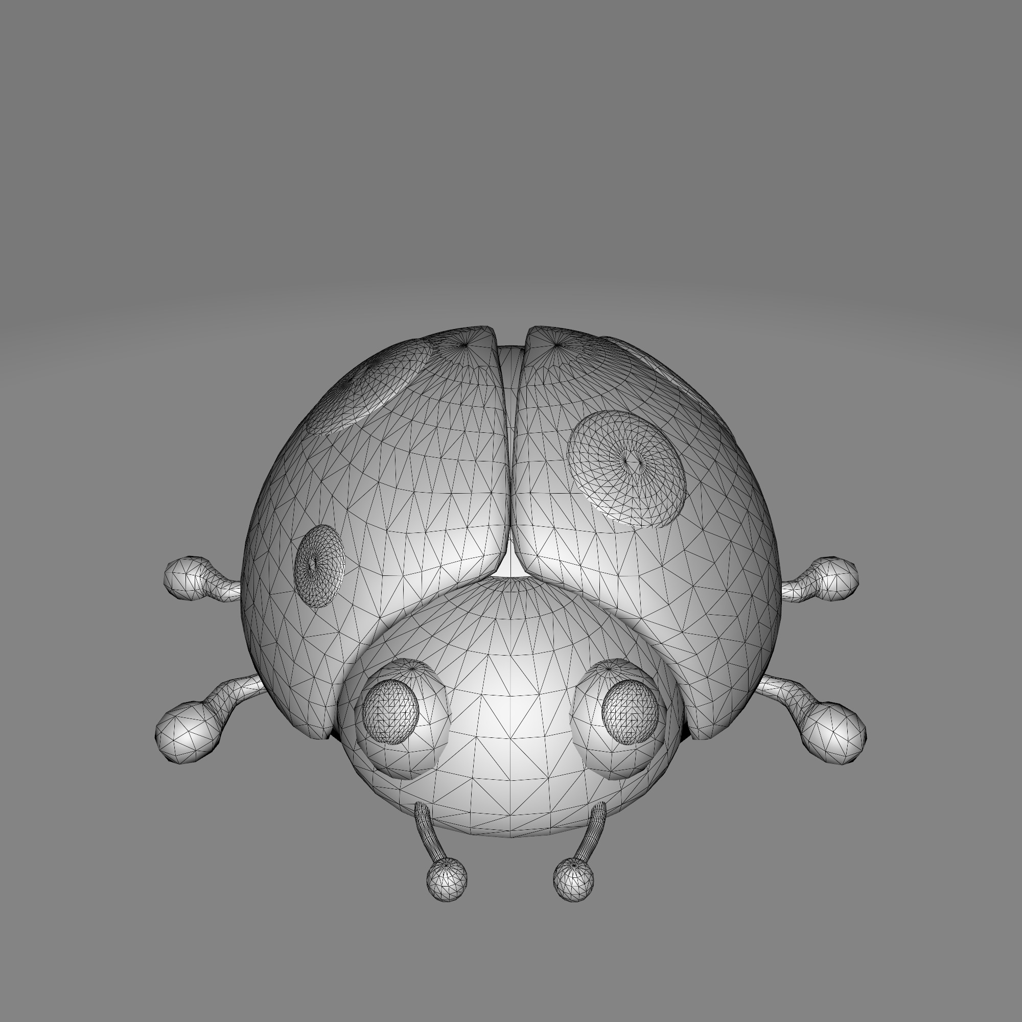 Ladybug Low-poly 3D model_1