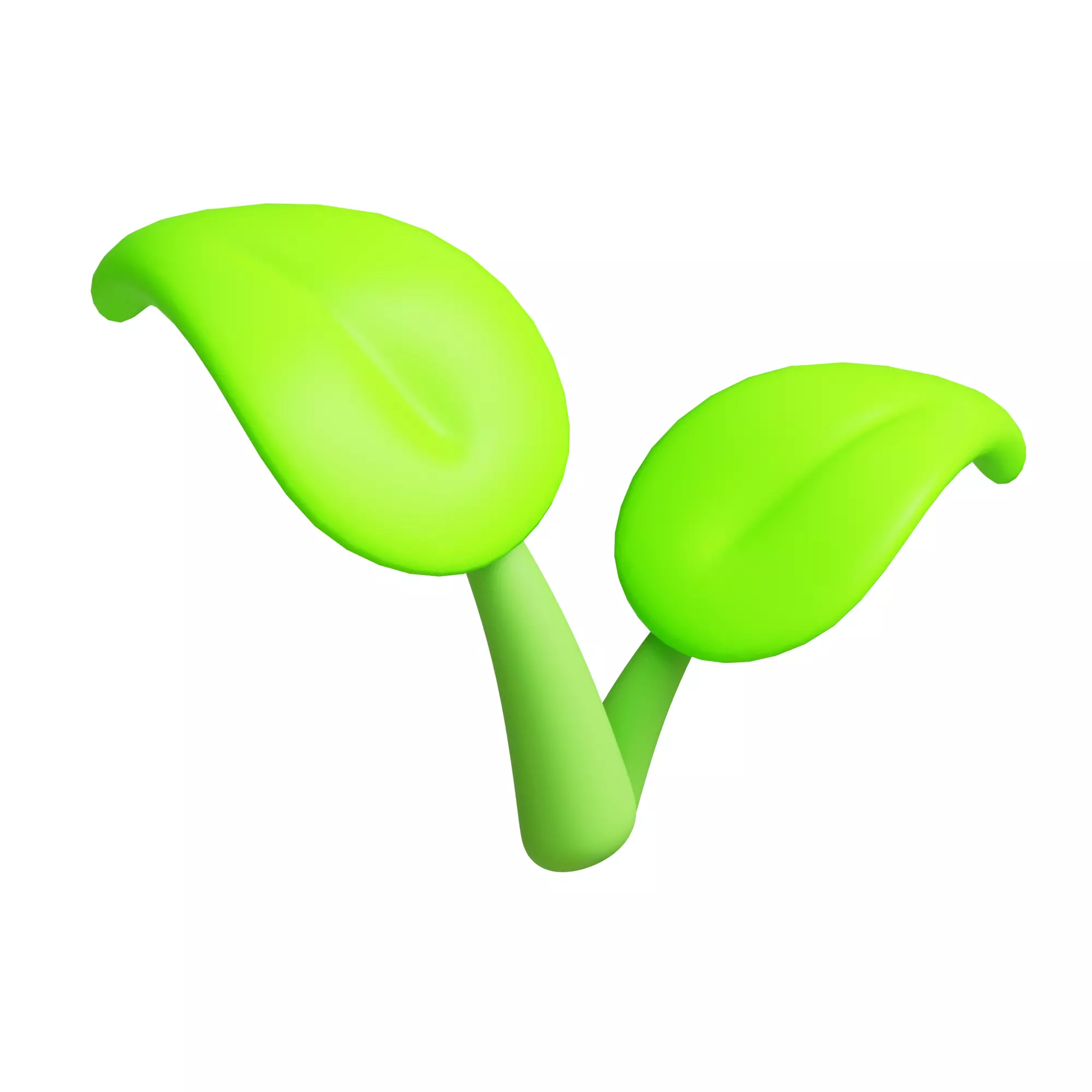 Plant Leaf Low-poly 3D model_0