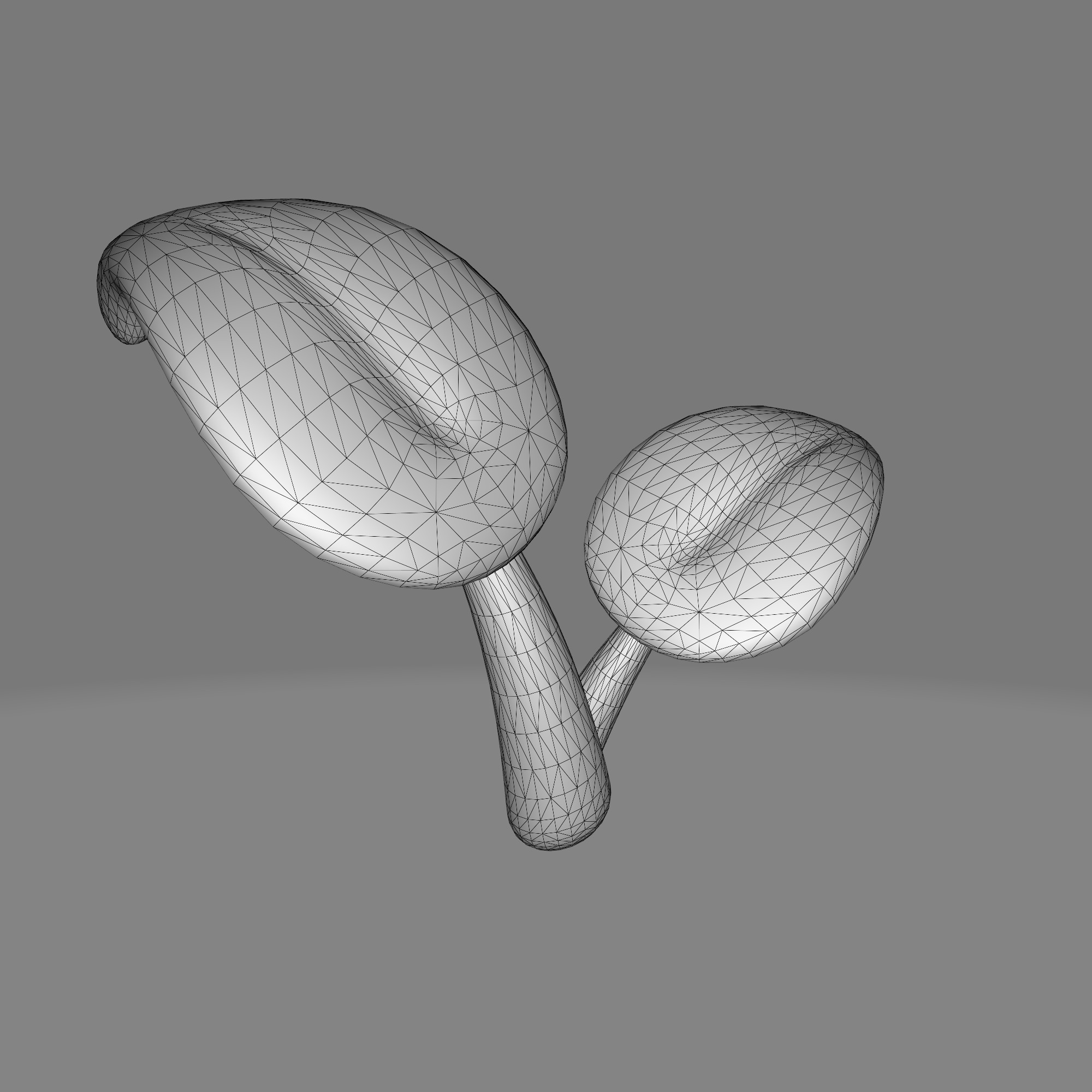 Plant Leaf Low-poly 3D model_1