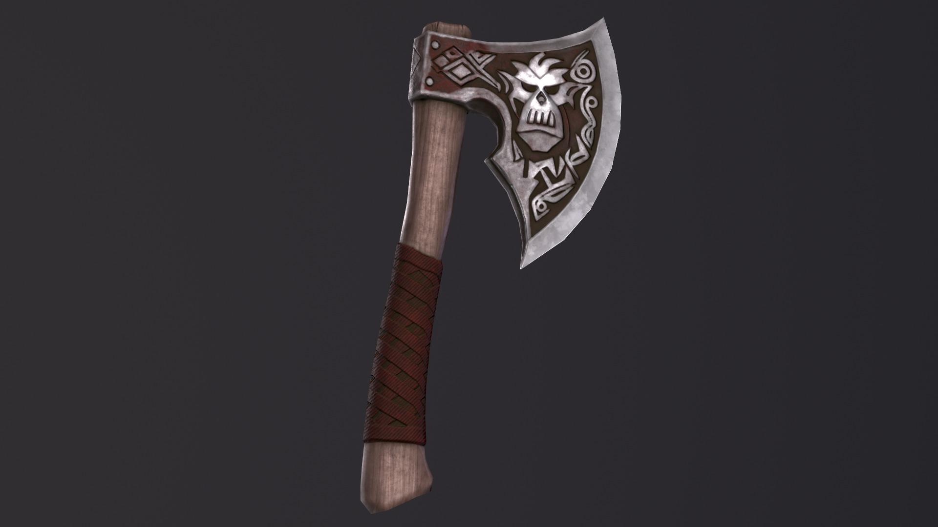 Axe Skullcleaver Low-poly 3D model_8
