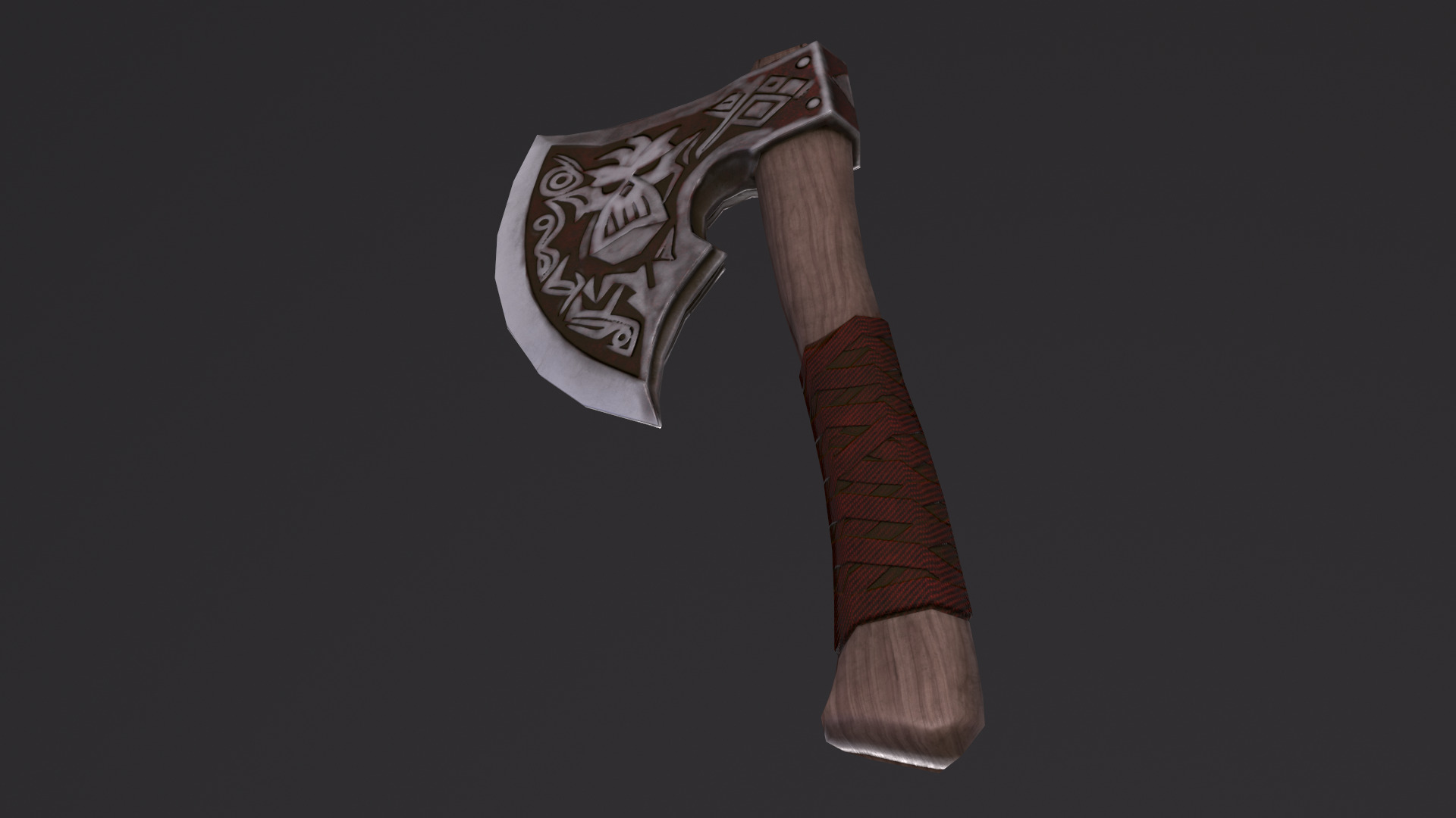 Axe Skullcleaver Low-poly 3D model_5