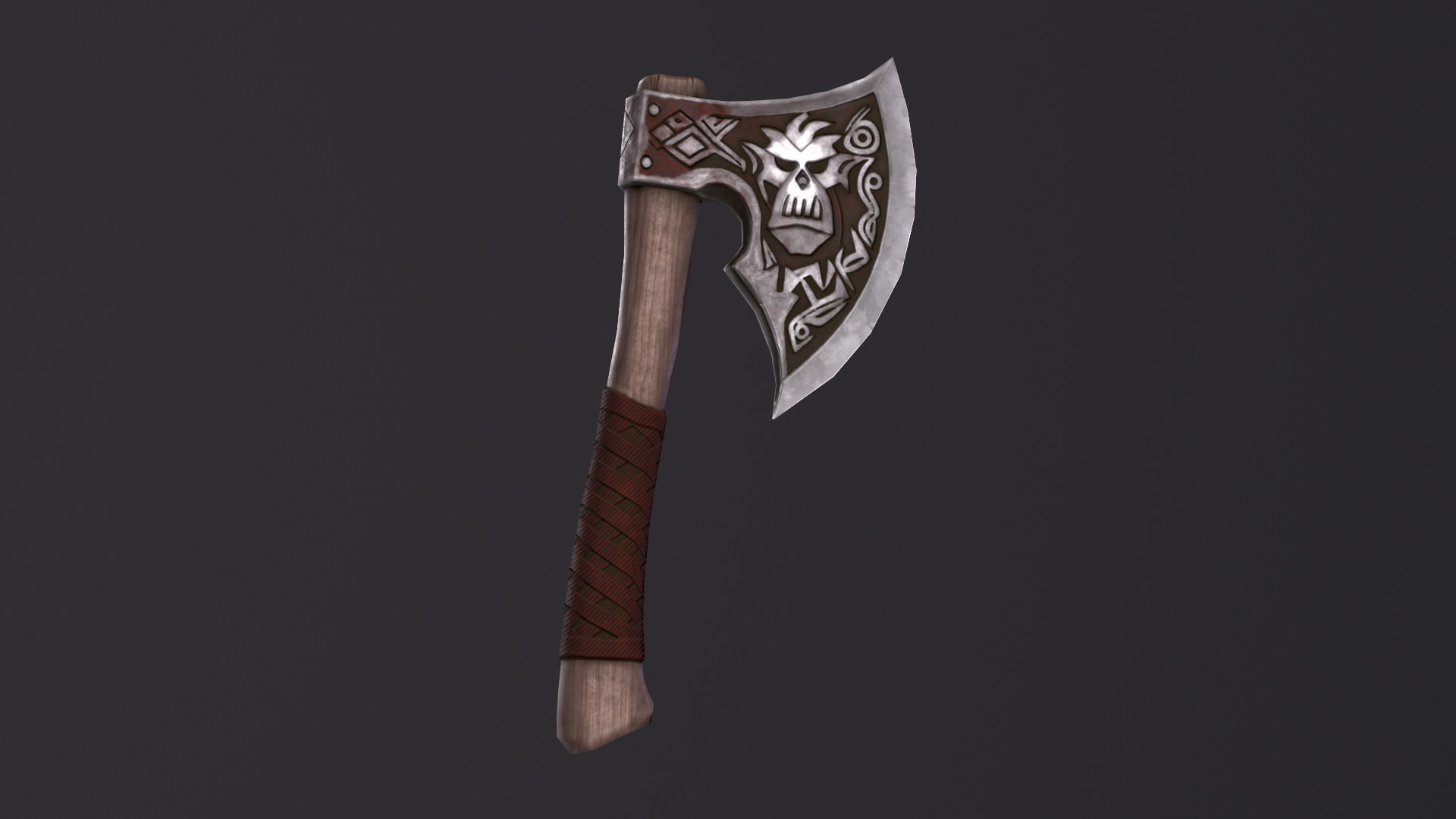 Axe Skullcleaver Low-poly 3D model_2