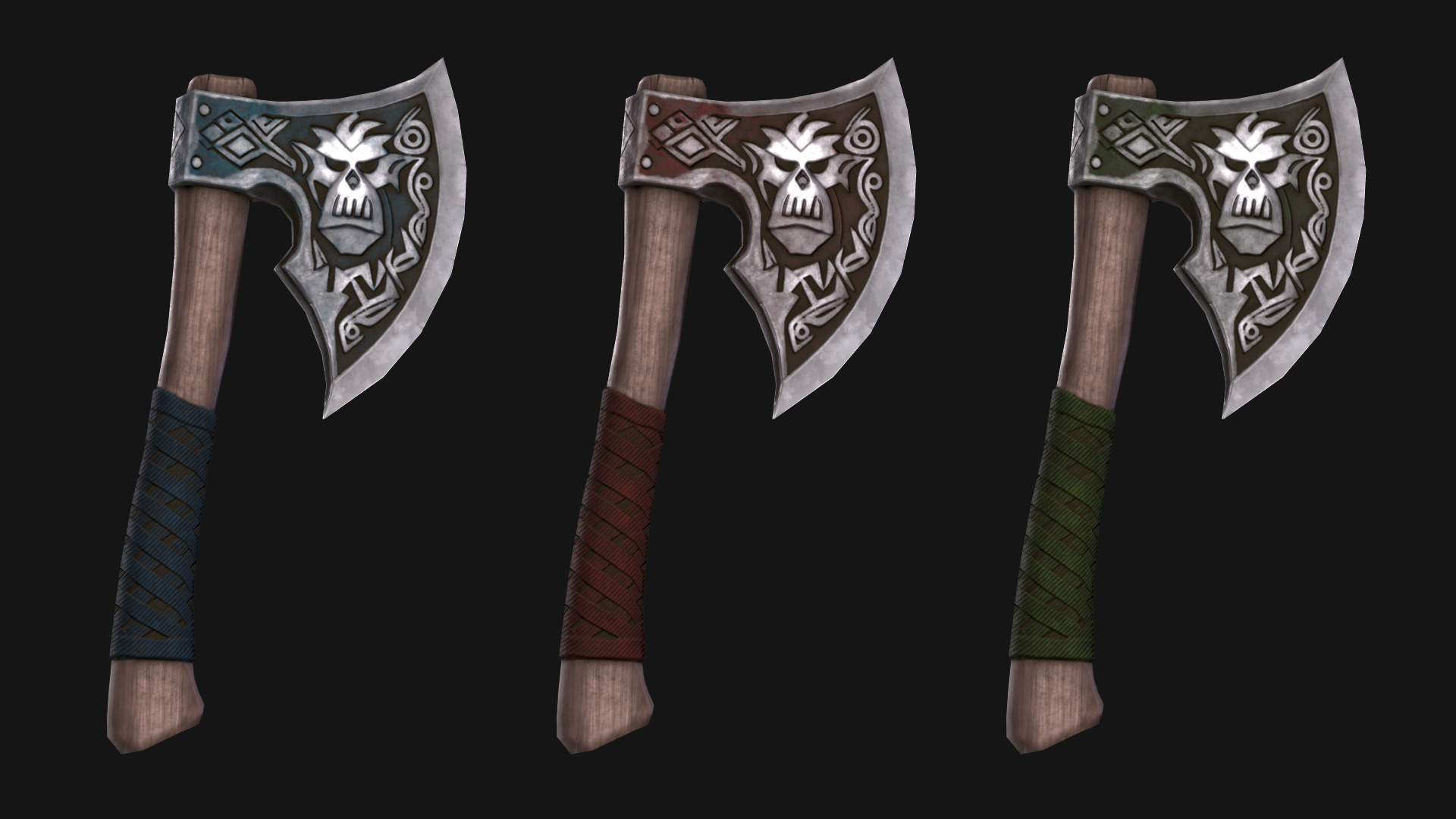 Axe Skullcleaver Low-poly 3D model_1