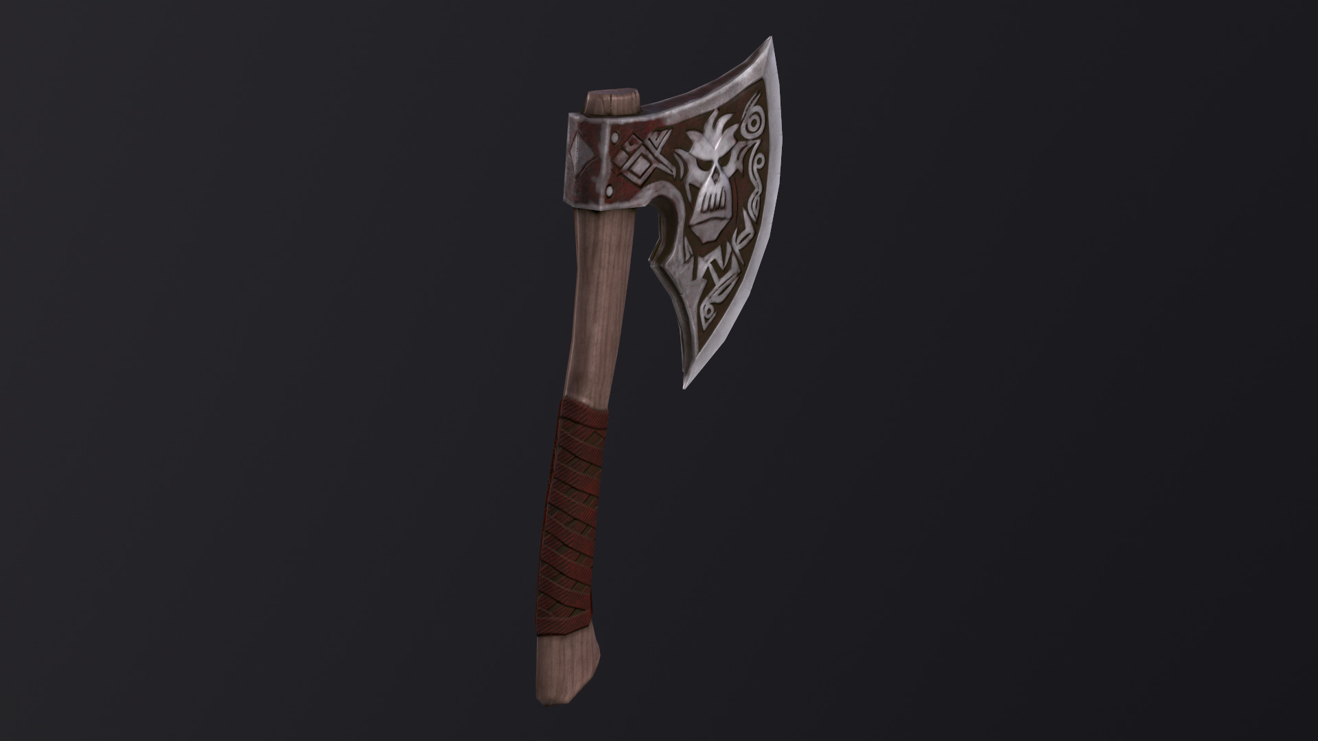 Axe Skullcleaver Low-poly 3D model_4