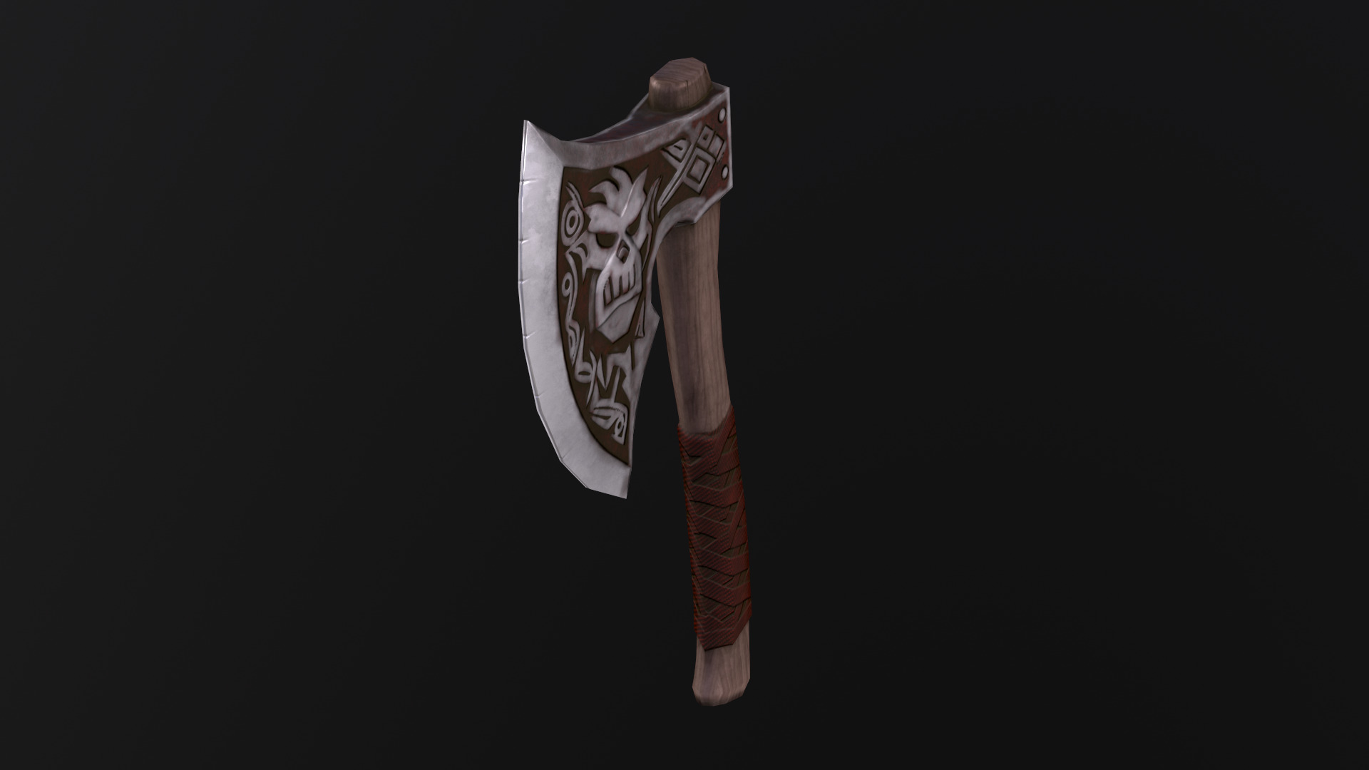 Axe Skullcleaver Low-poly 3D model_7
