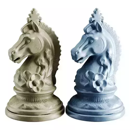 Horse chess Low-poly 3D model