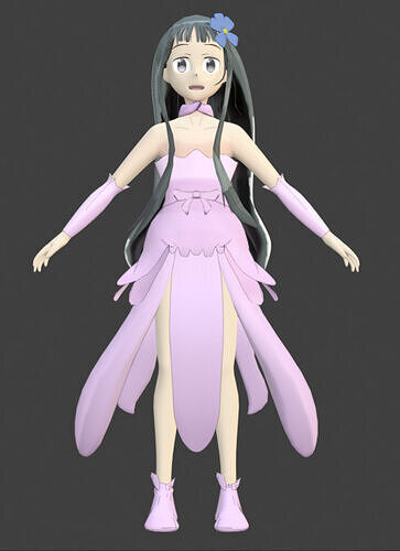 Yui Fairy Low-poly 3D model