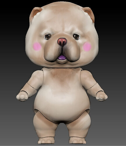 BJD dog doll 3D print model