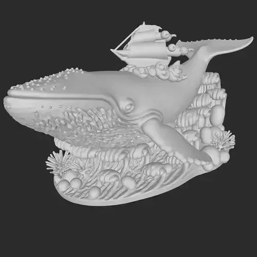 whale and sea figure