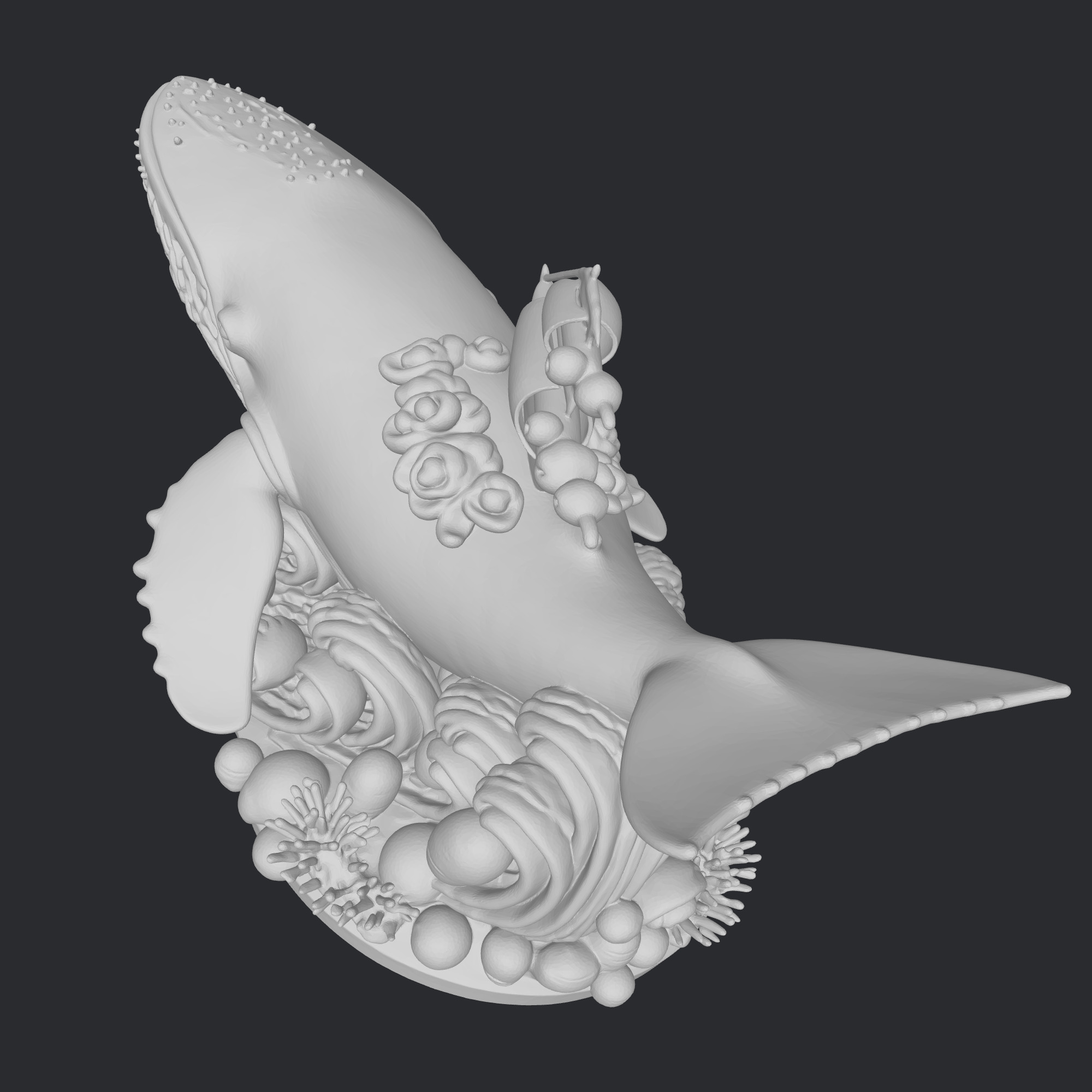whale and sea figure 3D print model_5