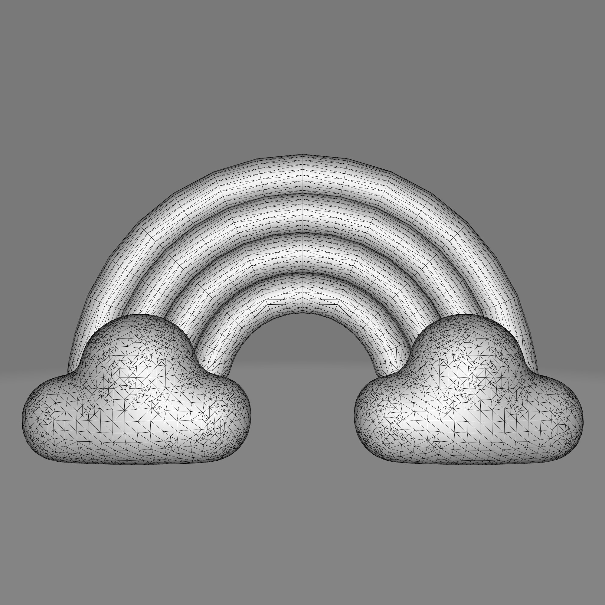 Rainbow Free low-poly 3D model_1