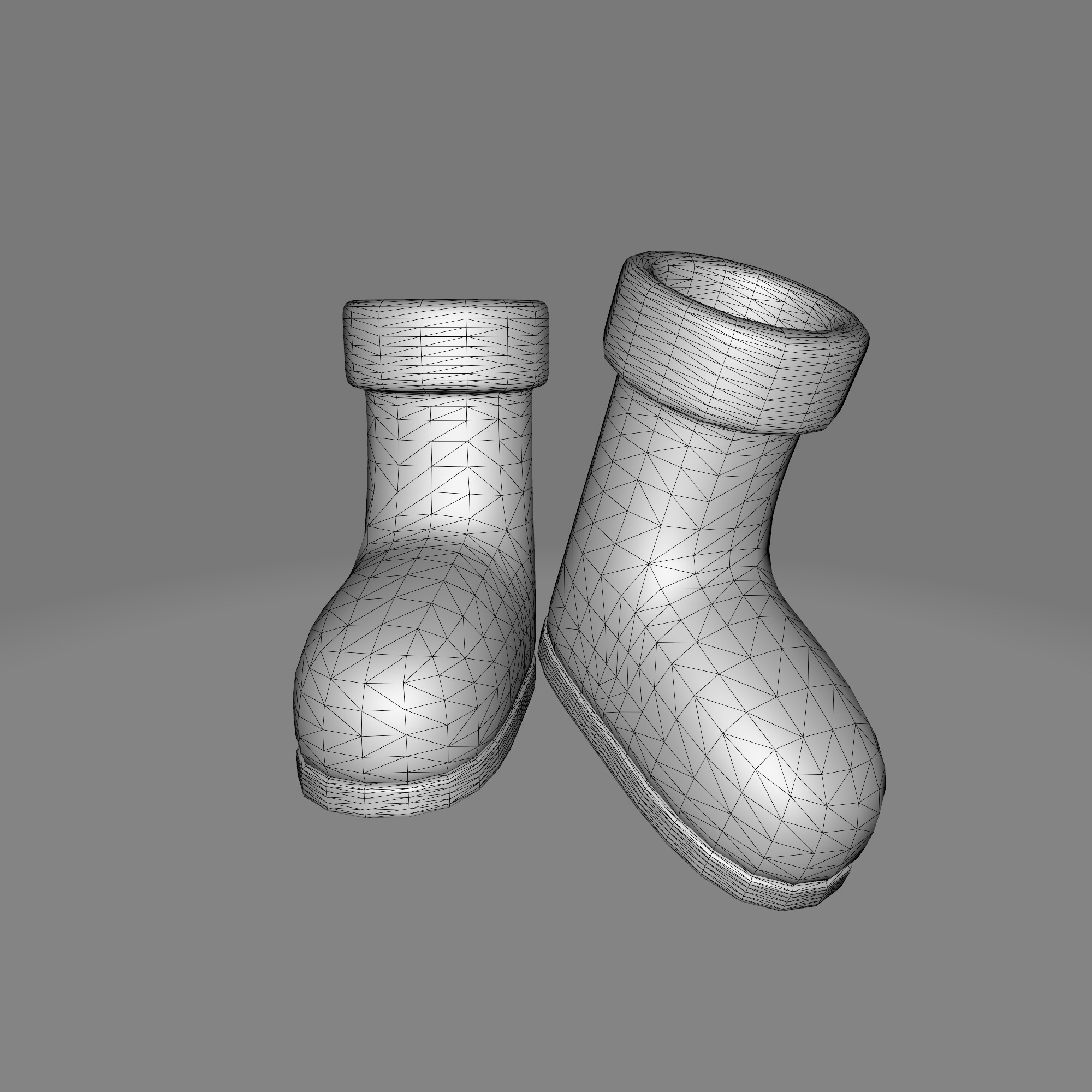 Rubber shoes Free low-poly 3D model_1