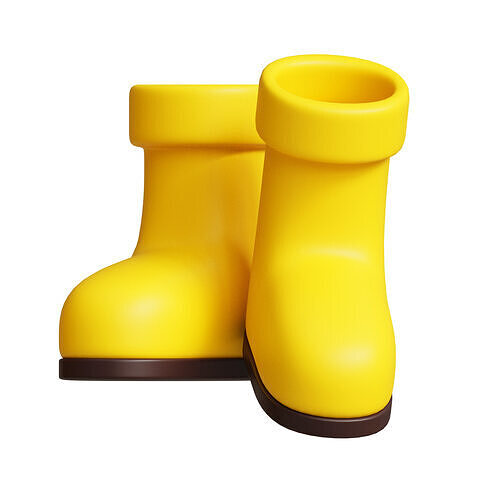 Rubber shoes Free low-poly 3D model