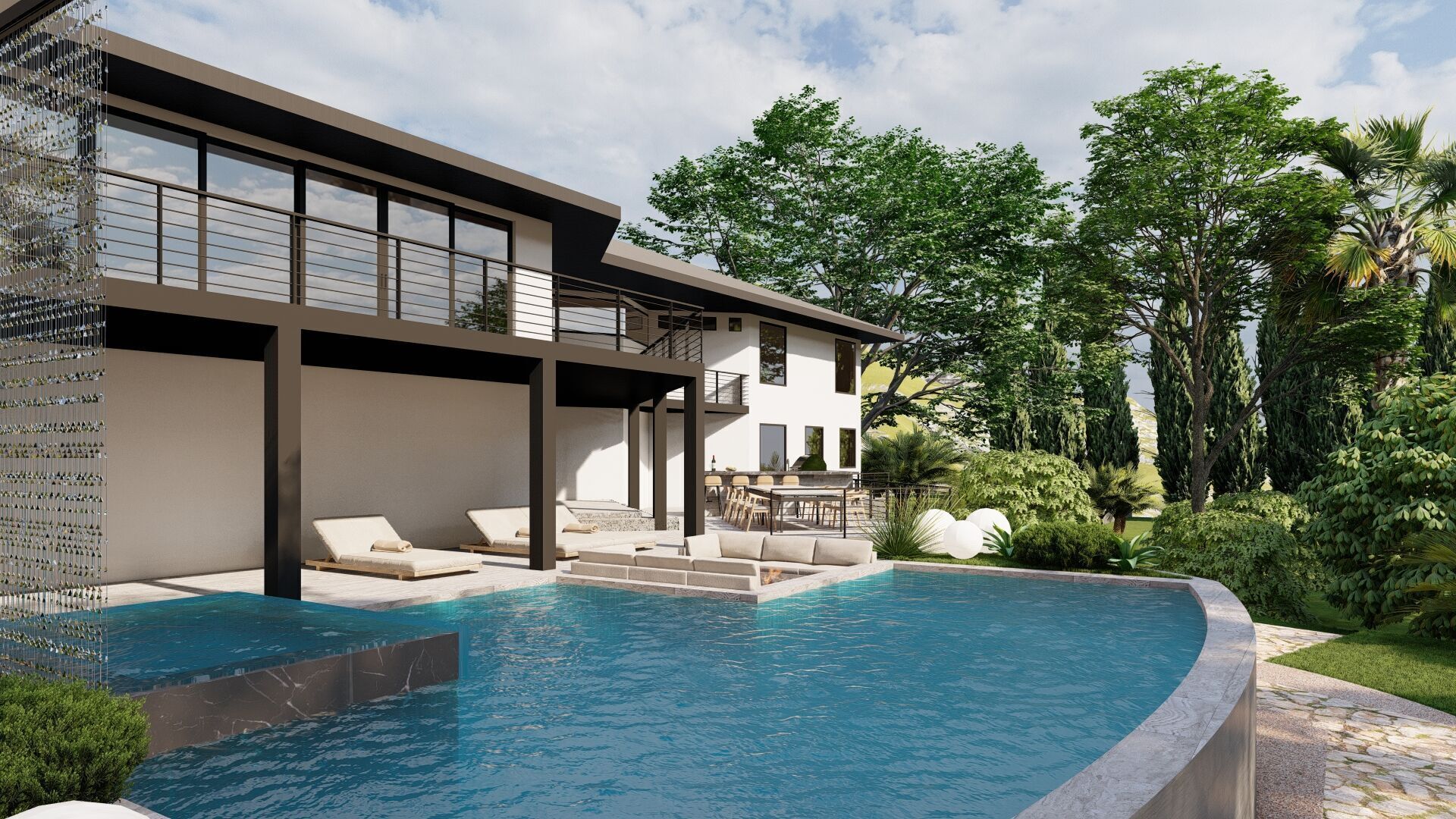 Garden Landscape 3D Model - SketchUp and Lumion Scene 3D model 3D model_5