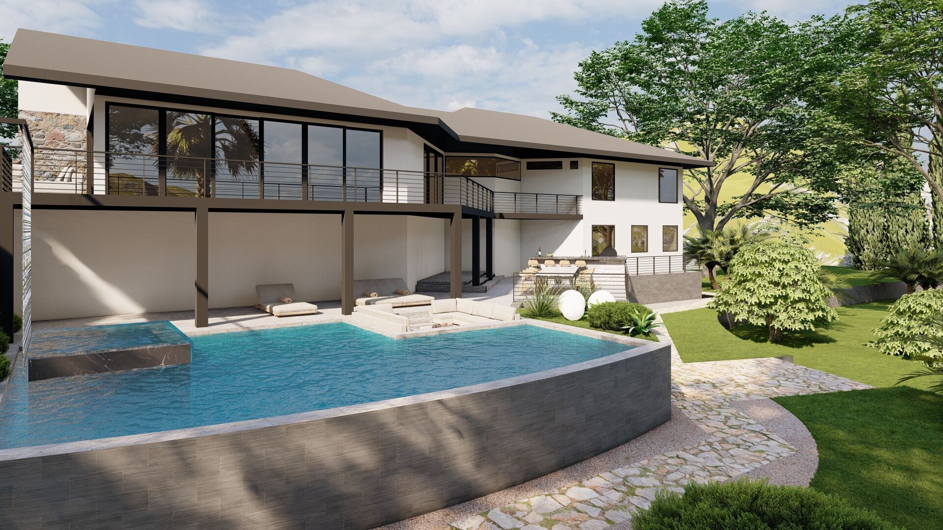 Garden Landscape 3D Model - SketchUp and Lumion Scene 3D model 3D model_4