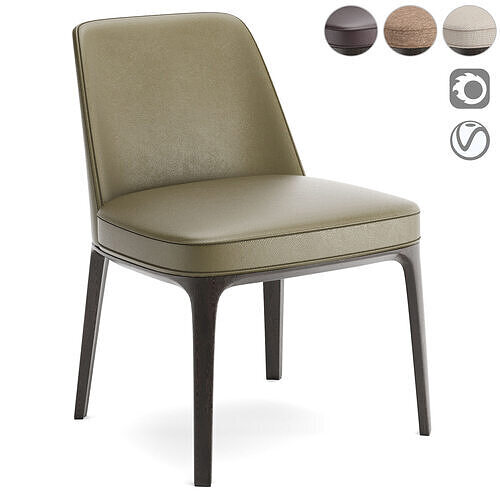 Sophie Poliform Chair without Armrest 3D model