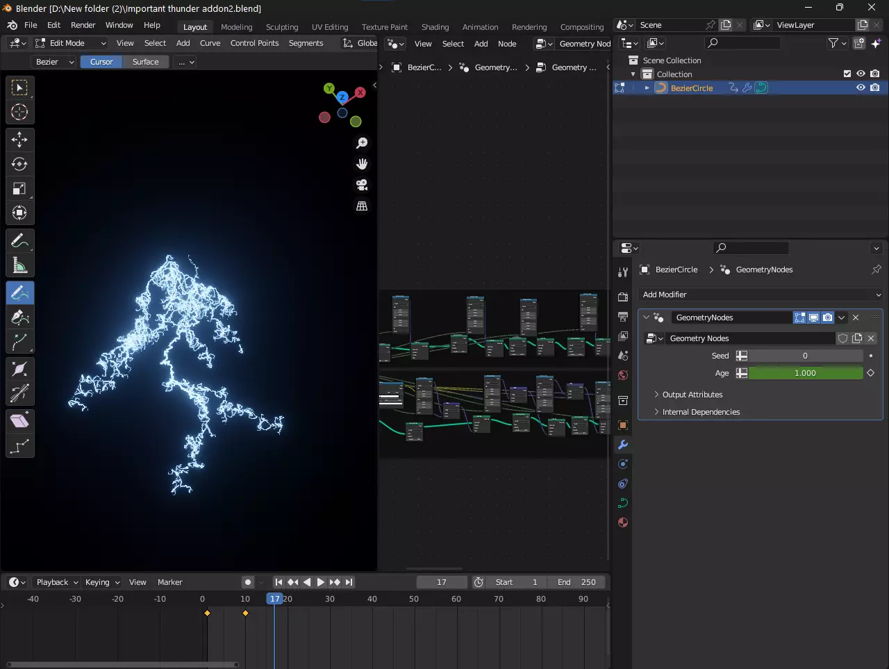 A Thunder Addon for drawing thunders Low-poly 3D model_0