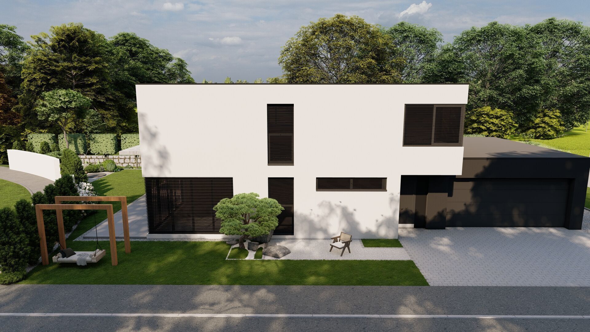 Garden Landscape 3D Model - SketchUp and Lumion Scene 3D model 3D model_4