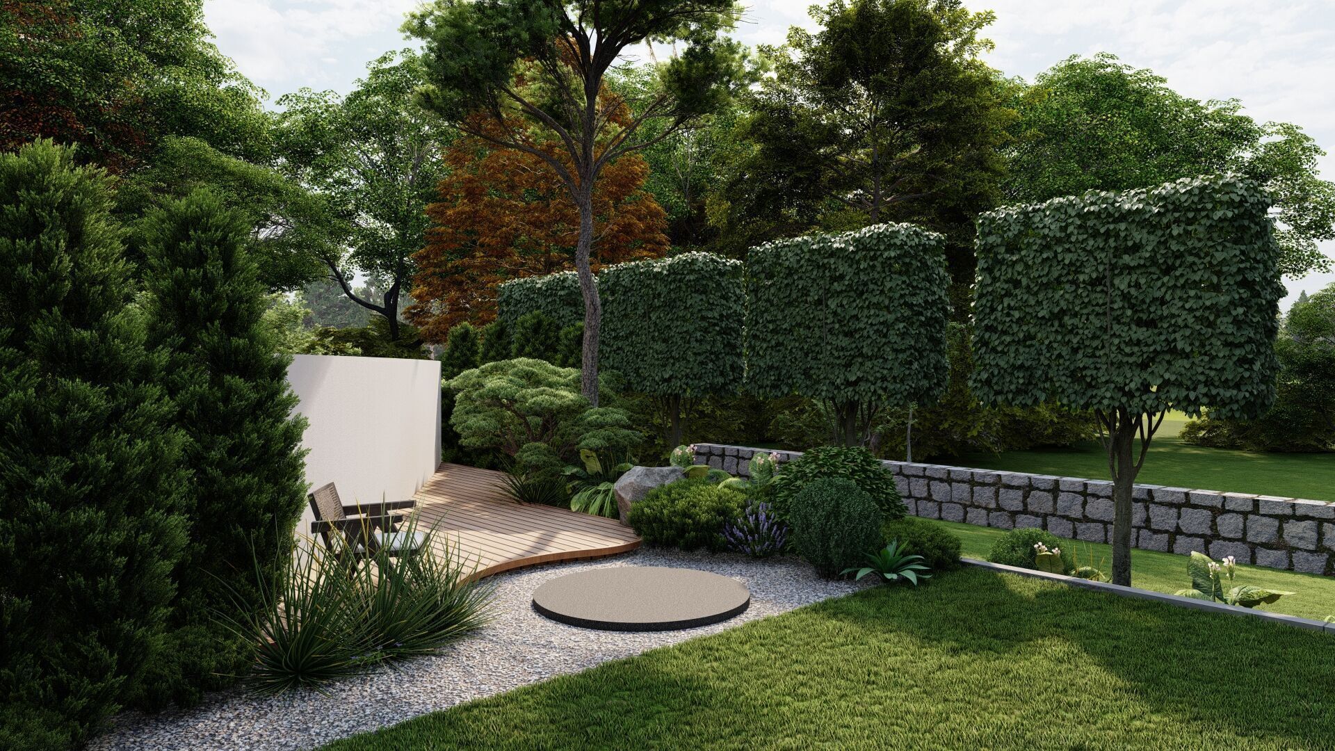 Garden Landscape 3D Model - SketchUp and Lumion Scene 3D model 3D model_5