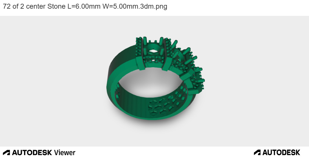 Triple Stones Feature Band 3D print model_5