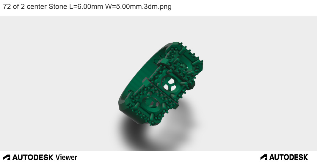Triple Stones Feature Band 3D print model_6