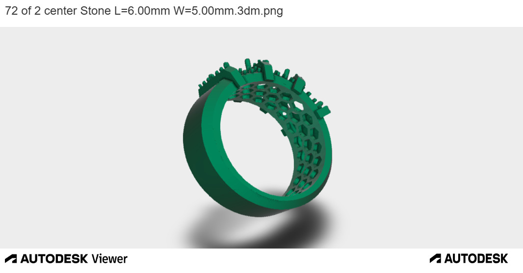 Triple Stones Feature Band 3D print model_4