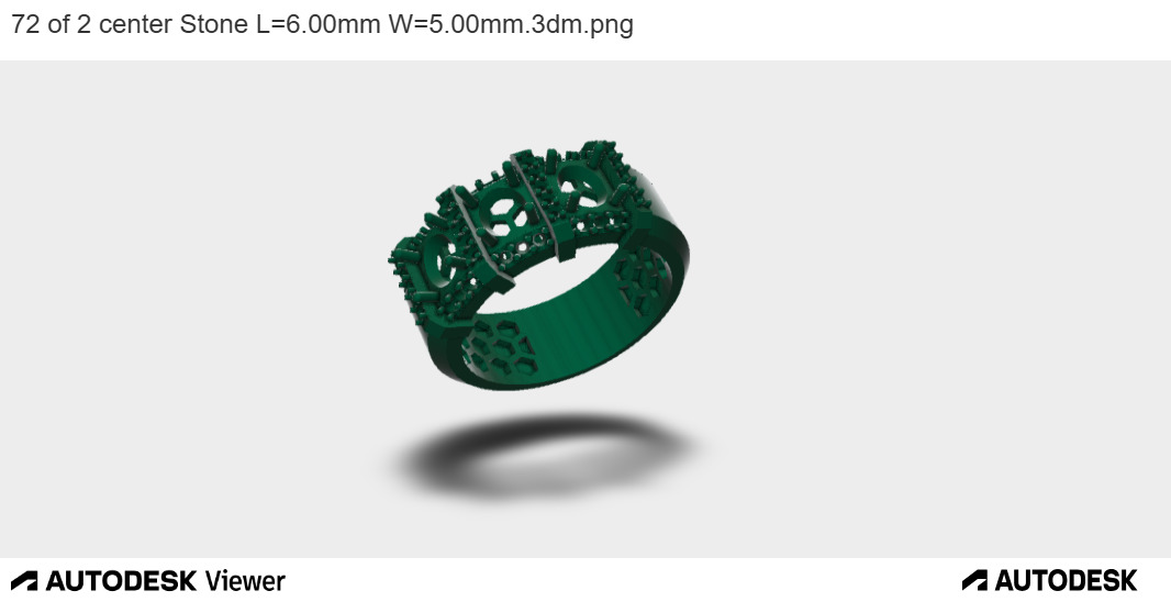 Triple Stones Feature Band 3D print model_1