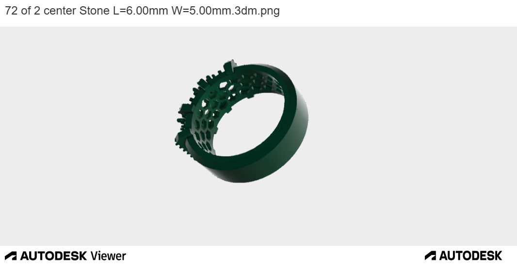 Triple Stones Feature Band 3D print model_2