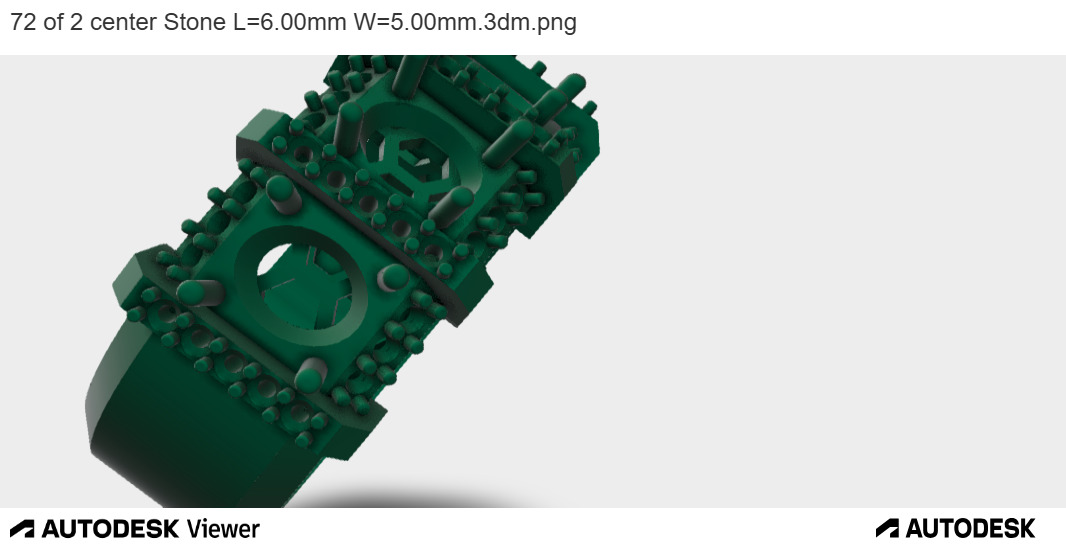 Triple Stones Feature Band 3D print model_9